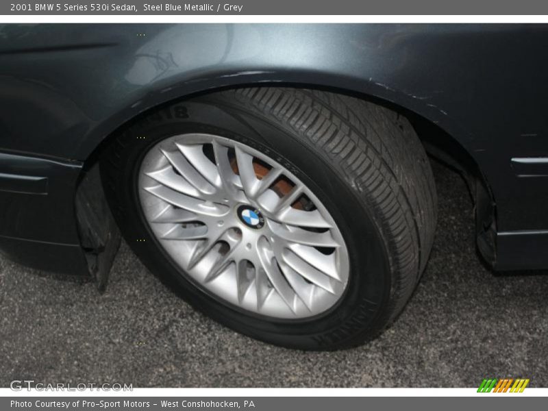 Steel Blue Metallic / Grey 2001 BMW 5 Series 530i Sedan