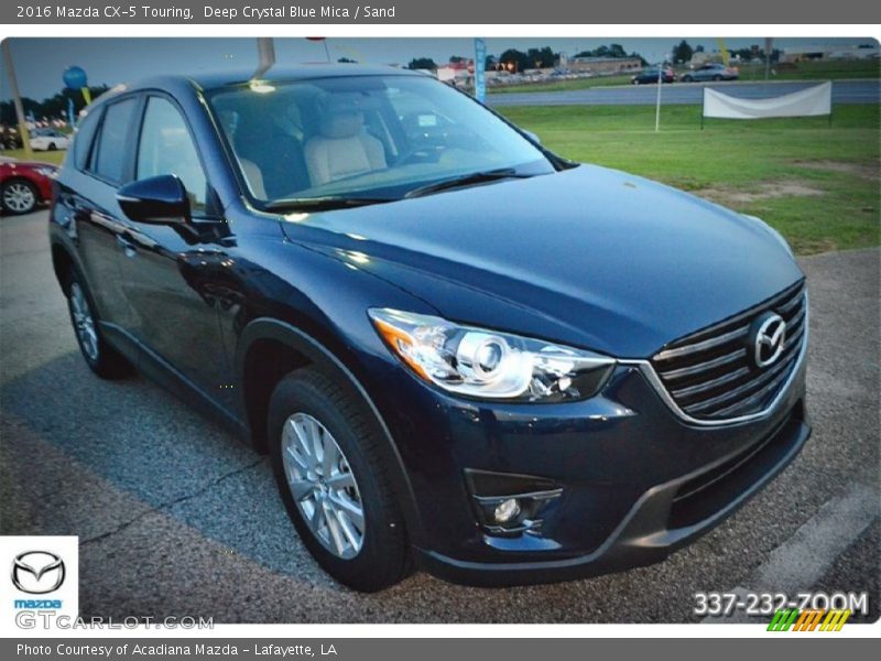 Deep Crystal Blue Mica / Sand 2016 Mazda CX-5 Touring