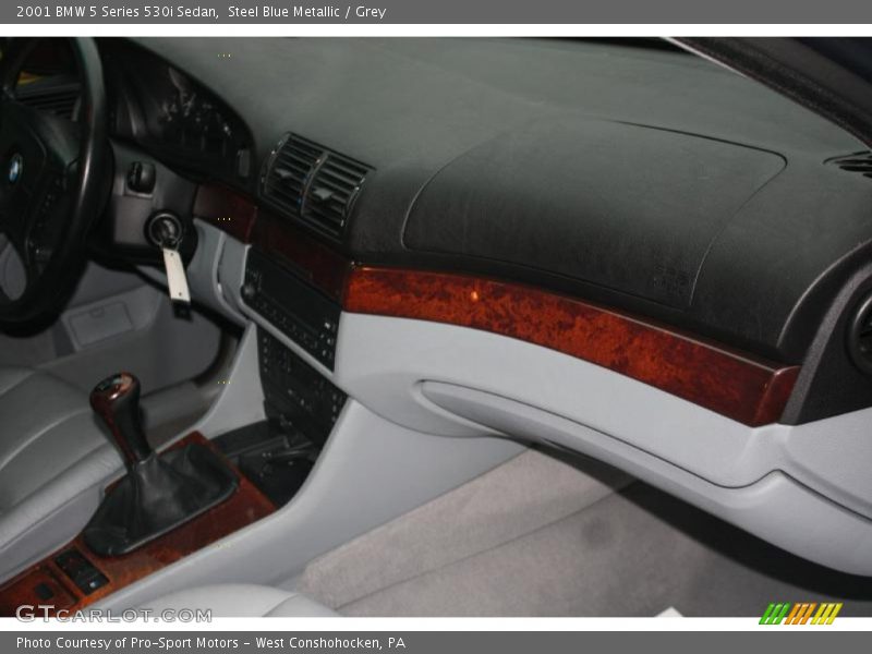 Steel Blue Metallic / Grey 2001 BMW 5 Series 530i Sedan