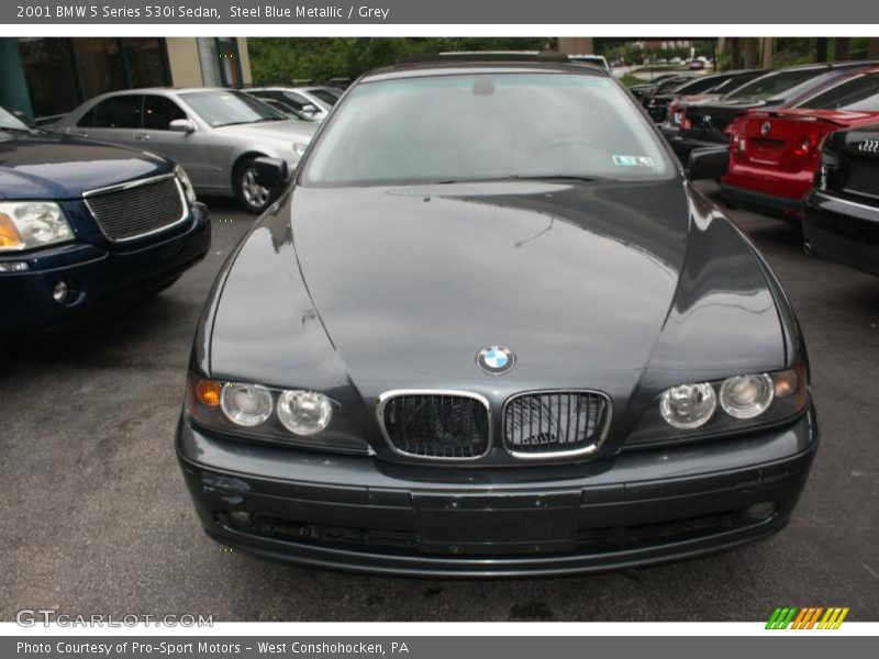 Steel Blue Metallic / Grey 2001 BMW 5 Series 530i Sedan