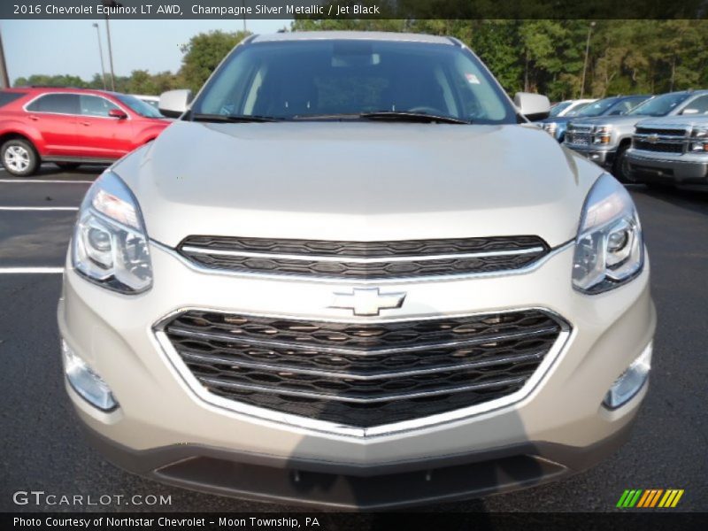 Champagne Silver Metallic / Jet Black 2016 Chevrolet Equinox LT AWD