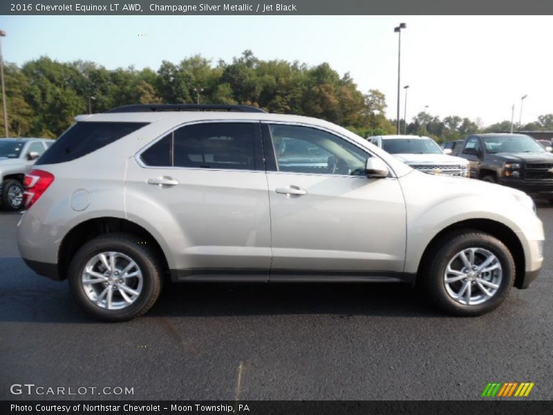 Champagne Silver Metallic / Jet Black 2016 Chevrolet Equinox LT AWD