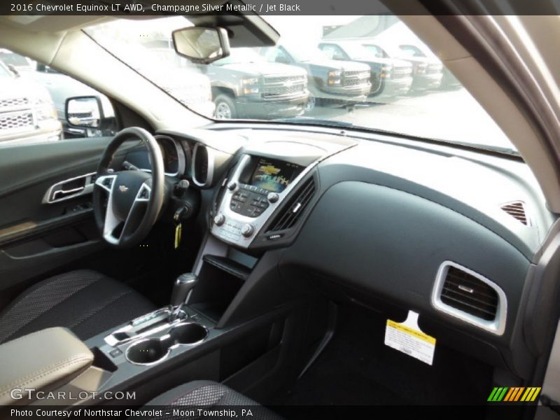 Champagne Silver Metallic / Jet Black 2016 Chevrolet Equinox LT AWD