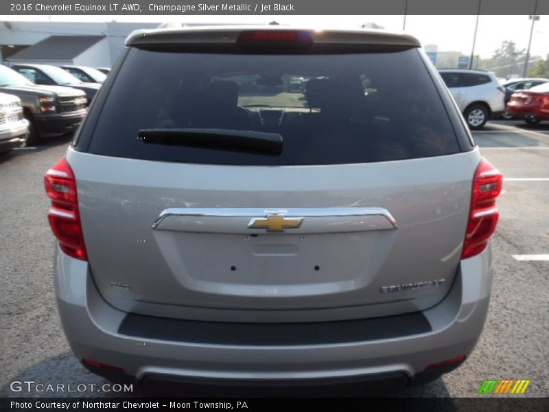 Champagne Silver Metallic / Jet Black 2016 Chevrolet Equinox LT AWD