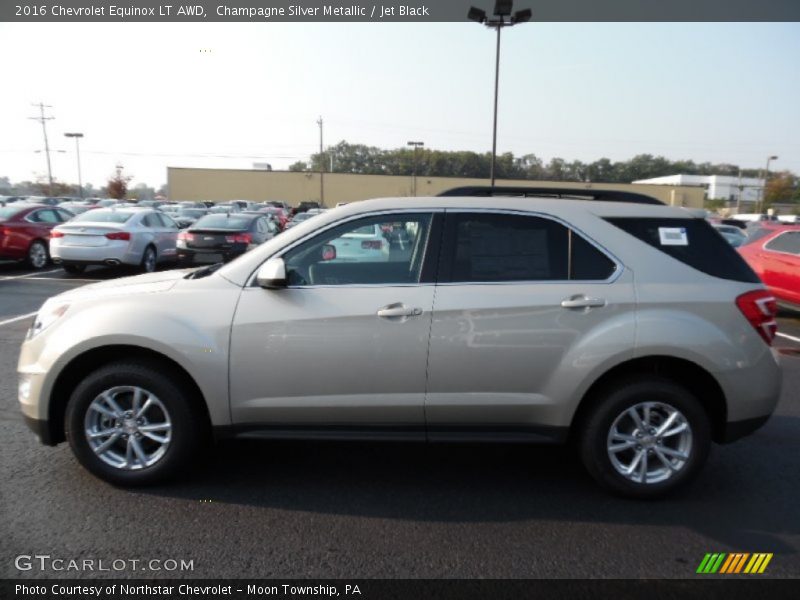 Champagne Silver Metallic / Jet Black 2016 Chevrolet Equinox LT AWD