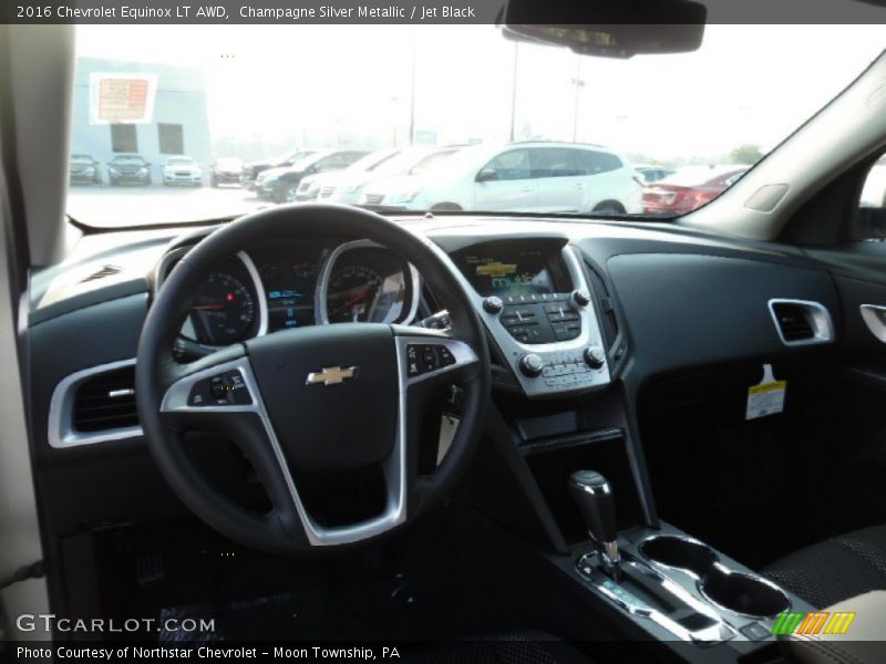 Champagne Silver Metallic / Jet Black 2016 Chevrolet Equinox LT AWD