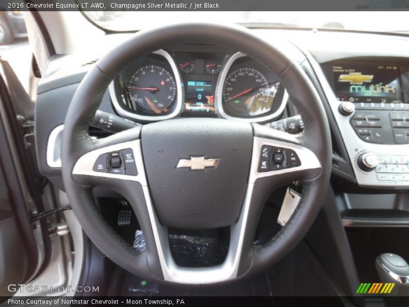 Champagne Silver Metallic / Jet Black 2016 Chevrolet Equinox LT AWD