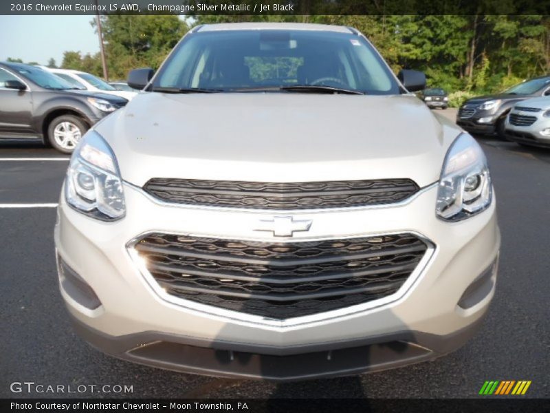 Champagne Silver Metallic / Jet Black 2016 Chevrolet Equinox LS AWD