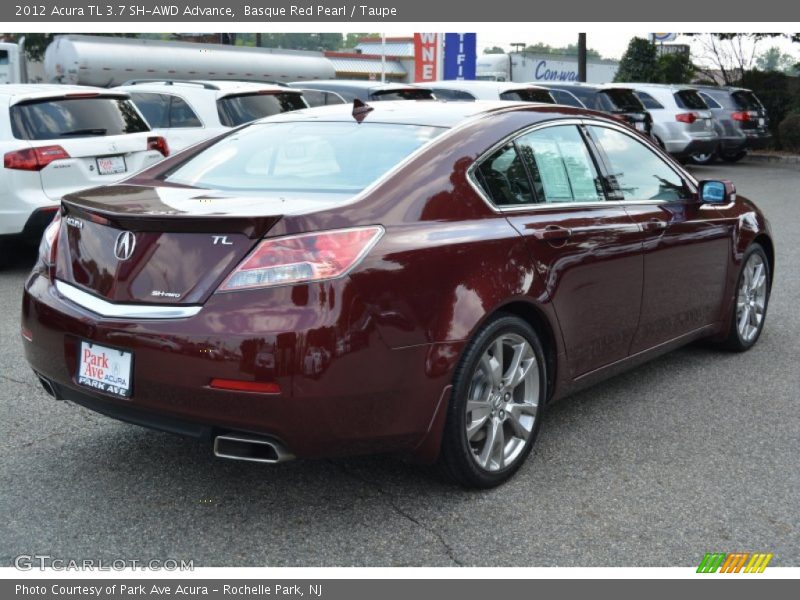 Basque Red Pearl / Taupe 2012 Acura TL 3.7 SH-AWD Advance