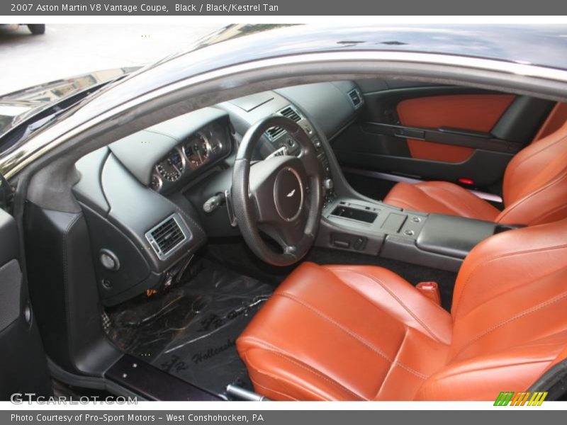 Black / Black/Kestrel Tan 2007 Aston Martin V8 Vantage Coupe