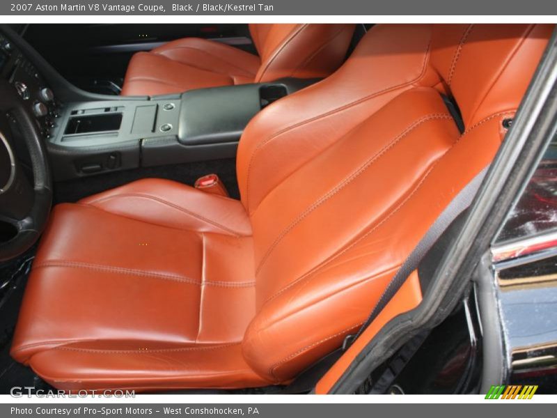 Black / Black/Kestrel Tan 2007 Aston Martin V8 Vantage Coupe