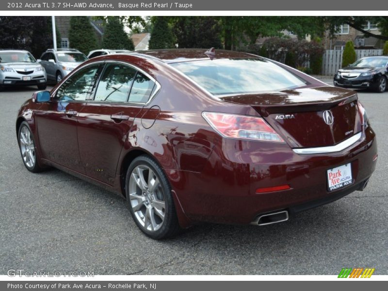 Basque Red Pearl / Taupe 2012 Acura TL 3.7 SH-AWD Advance