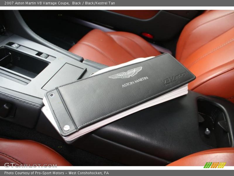 Black / Black/Kestrel Tan 2007 Aston Martin V8 Vantage Coupe