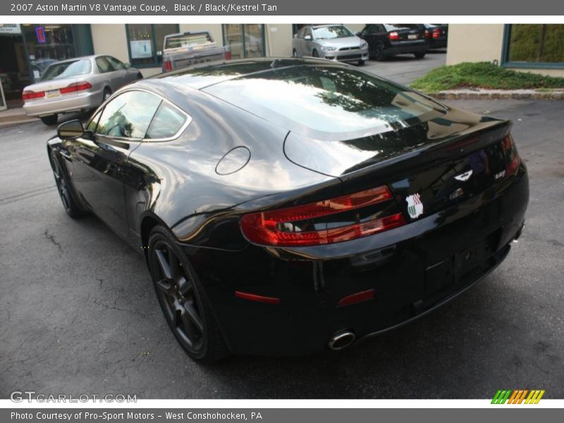 Black / Black/Kestrel Tan 2007 Aston Martin V8 Vantage Coupe