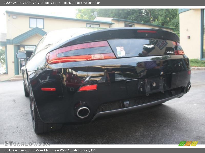 Black / Black/Kestrel Tan 2007 Aston Martin V8 Vantage Coupe