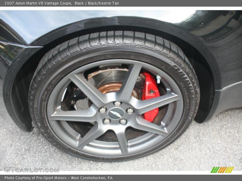 Black / Black/Kestrel Tan 2007 Aston Martin V8 Vantage Coupe