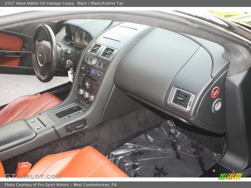 Black / Black/Kestrel Tan 2007 Aston Martin V8 Vantage Coupe