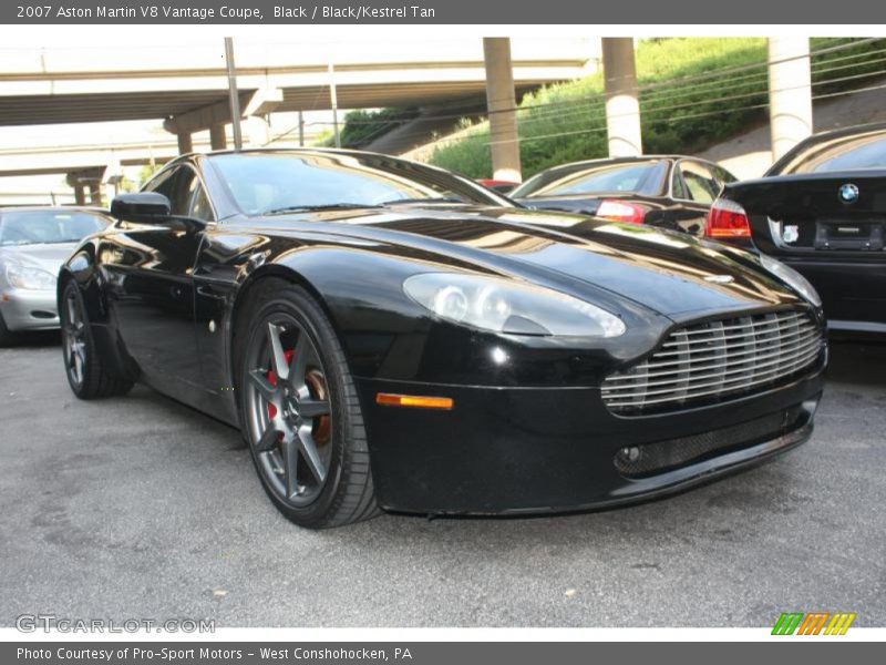 Black / Black/Kestrel Tan 2007 Aston Martin V8 Vantage Coupe