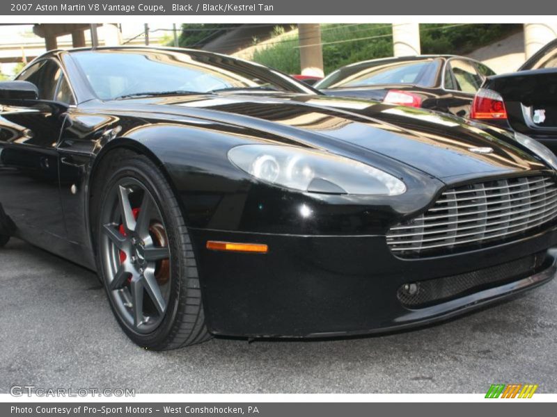 Black / Black/Kestrel Tan 2007 Aston Martin V8 Vantage Coupe