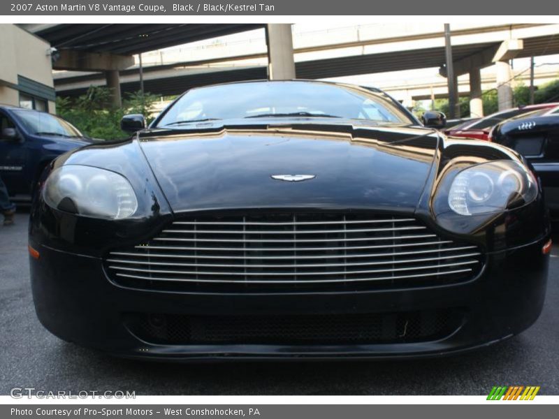 Black / Black/Kestrel Tan 2007 Aston Martin V8 Vantage Coupe