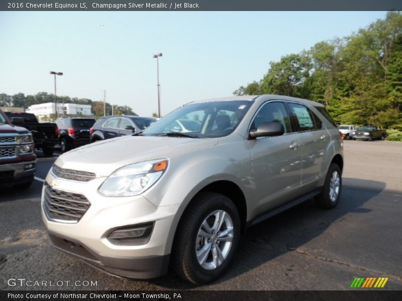 Champagne Silver Metallic / Jet Black 2016 Chevrolet Equinox LS