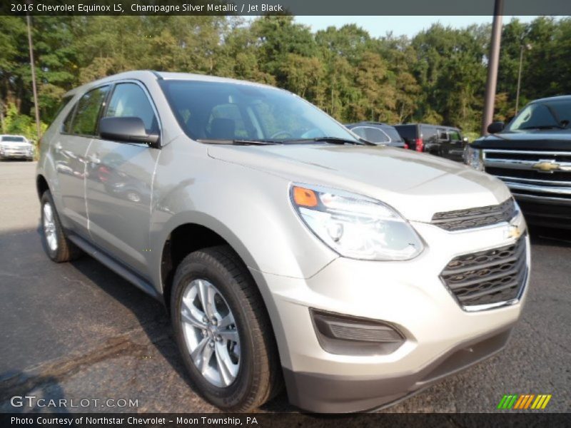 Champagne Silver Metallic / Jet Black 2016 Chevrolet Equinox LS