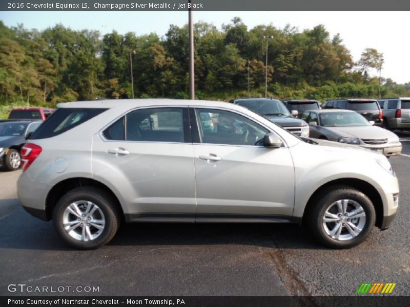 Champagne Silver Metallic / Jet Black 2016 Chevrolet Equinox LS
