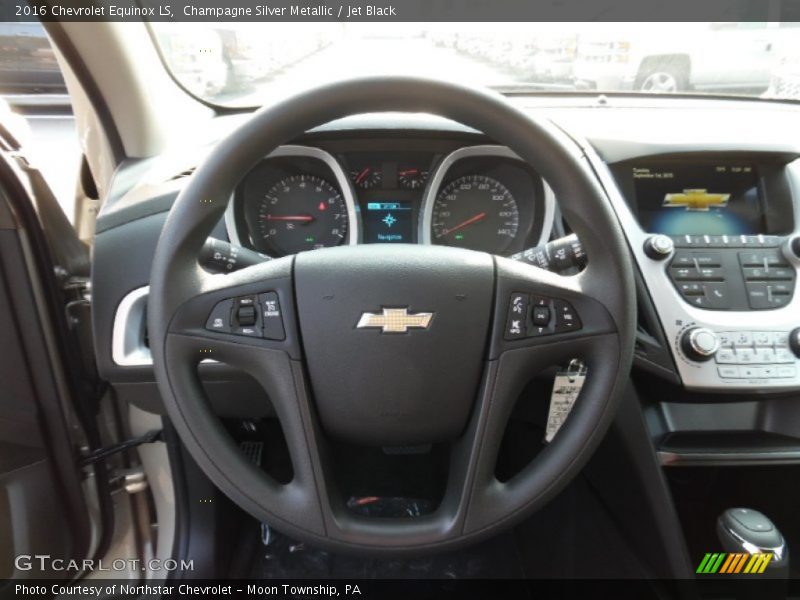 Champagne Silver Metallic / Jet Black 2016 Chevrolet Equinox LS