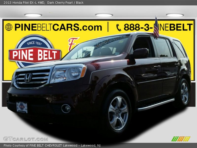Dark Cherry Pearl / Black 2013 Honda Pilot EX-L 4WD