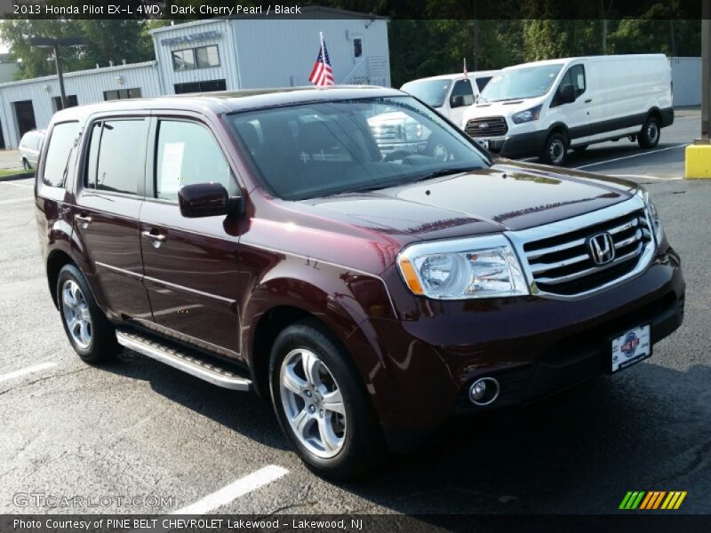 Dark Cherry Pearl / Black 2013 Honda Pilot EX-L 4WD