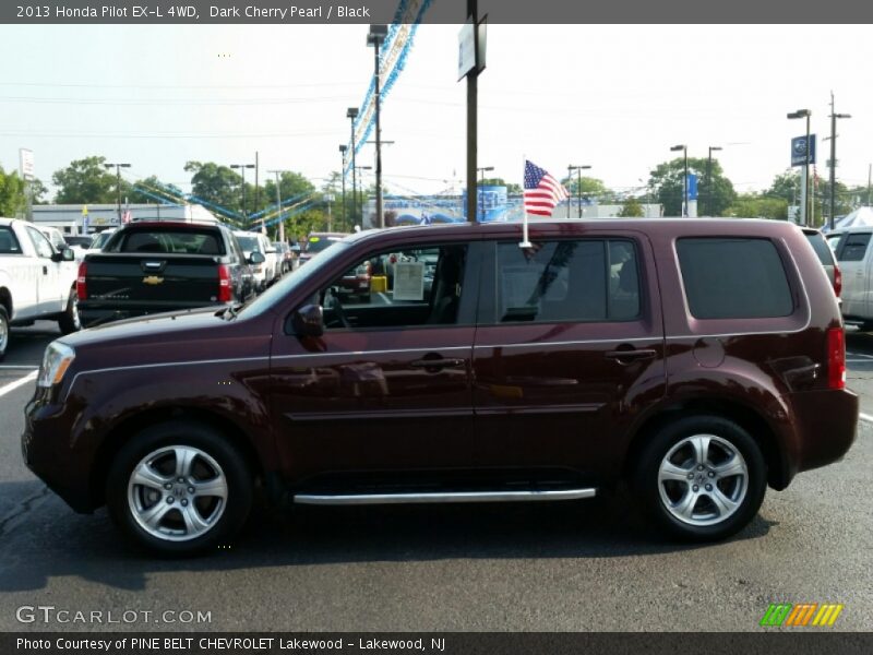 Dark Cherry Pearl / Black 2013 Honda Pilot EX-L 4WD