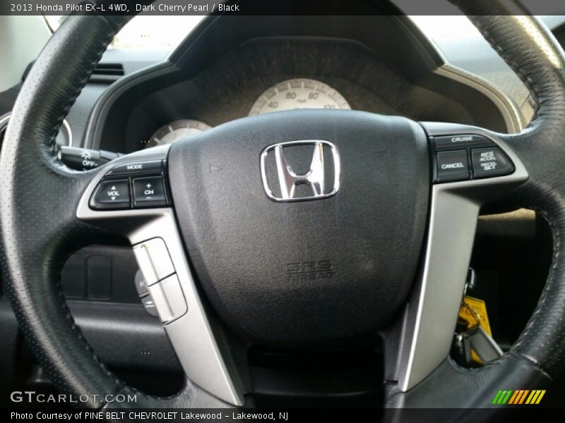 Dark Cherry Pearl / Black 2013 Honda Pilot EX-L 4WD