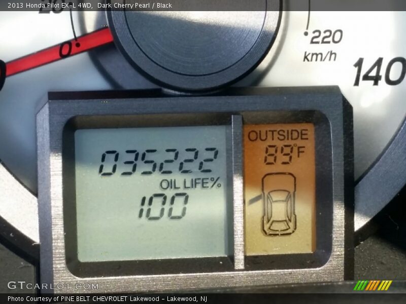 Dark Cherry Pearl / Black 2013 Honda Pilot EX-L 4WD