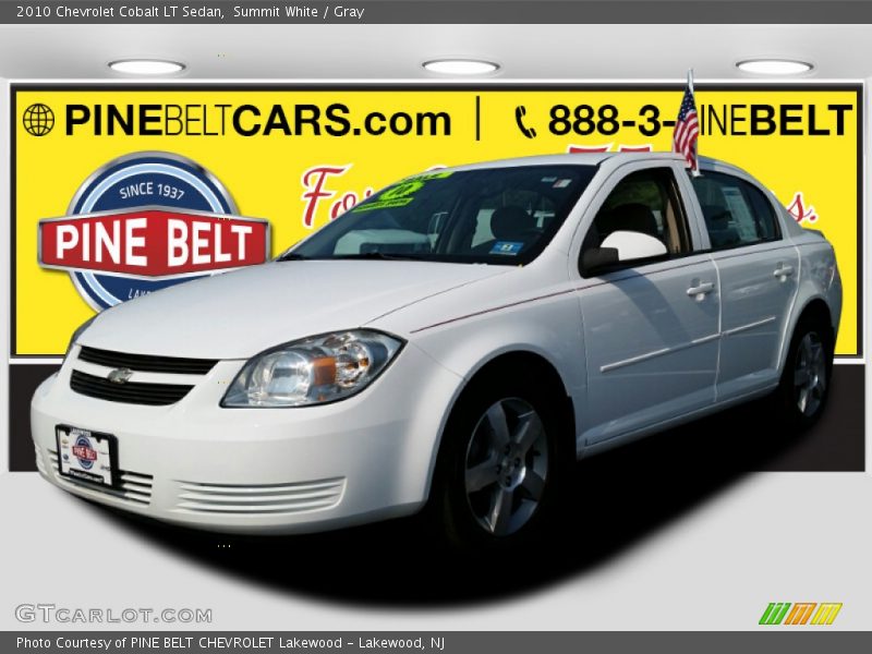 Summit White / Gray 2010 Chevrolet Cobalt LT Sedan