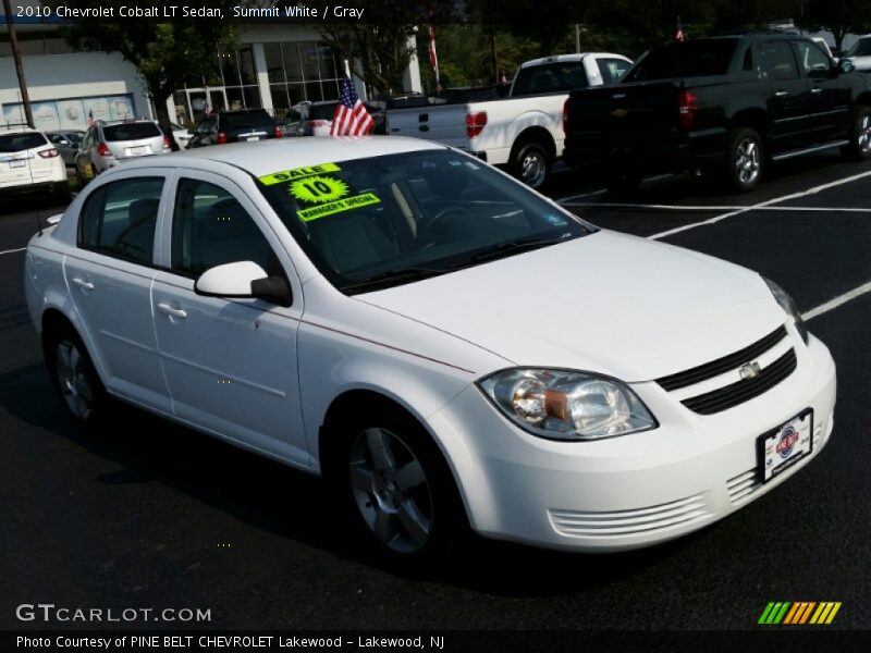 Summit White / Gray 2010 Chevrolet Cobalt LT Sedan