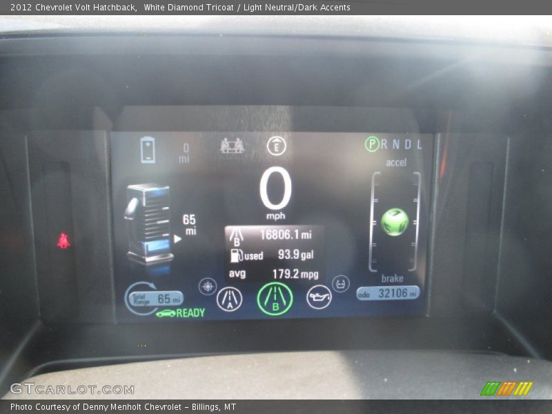 White Diamond Tricoat / Light Neutral/Dark Accents 2012 Chevrolet Volt Hatchback