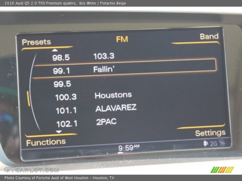 Ibis White / Pistachio Beige 2016 Audi Q5 2.0 TFSI Premium quattro