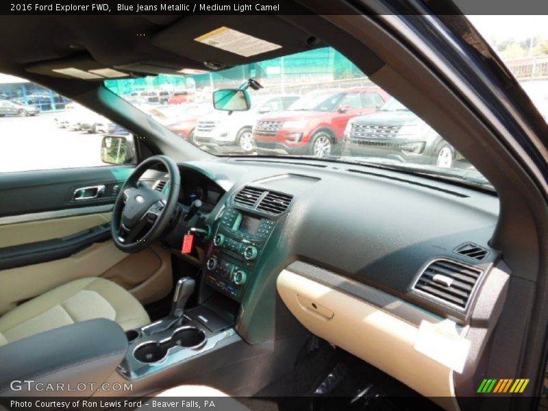 Blue Jeans Metallic / Medium Light Camel 2016 Ford Explorer FWD