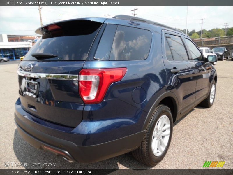 Blue Jeans Metallic / Medium Light Camel 2016 Ford Explorer FWD