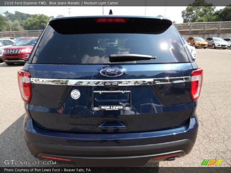 Blue Jeans Metallic / Medium Light Camel 2016 Ford Explorer FWD