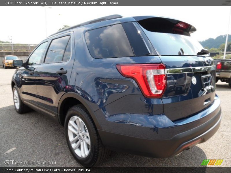 Blue Jeans Metallic / Medium Light Camel 2016 Ford Explorer FWD