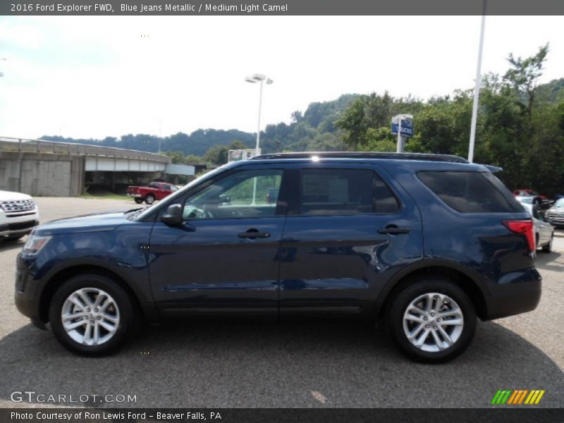 Blue Jeans Metallic / Medium Light Camel 2016 Ford Explorer FWD