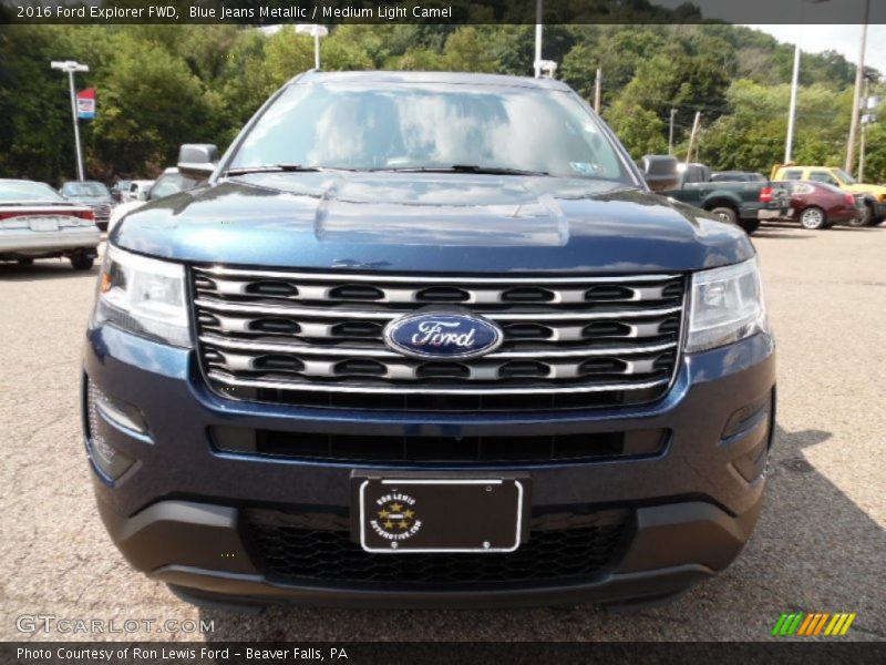 Blue Jeans Metallic / Medium Light Camel 2016 Ford Explorer FWD