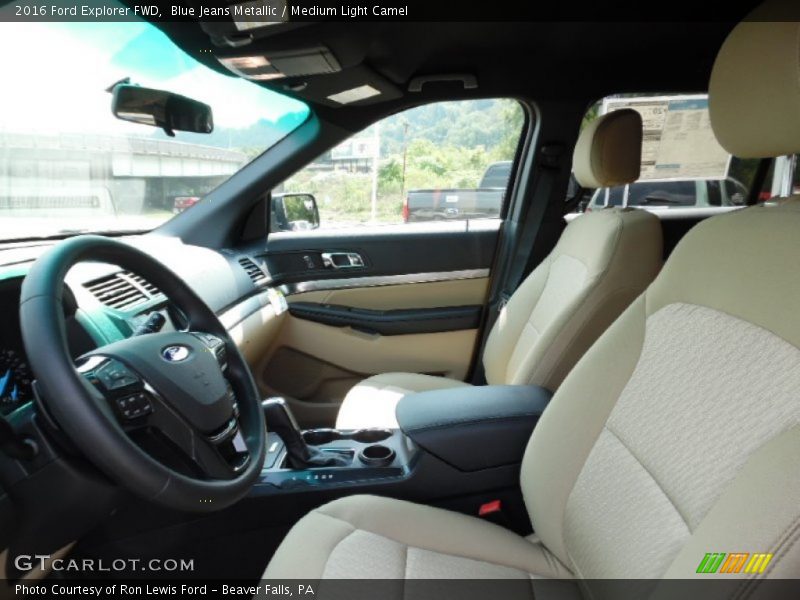 Blue Jeans Metallic / Medium Light Camel 2016 Ford Explorer FWD