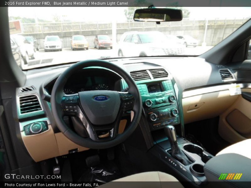 Blue Jeans Metallic / Medium Light Camel 2016 Ford Explorer FWD