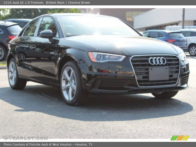 Brilliant Black / Chestnut Brown 2016 Audi A3 1.8 Premium