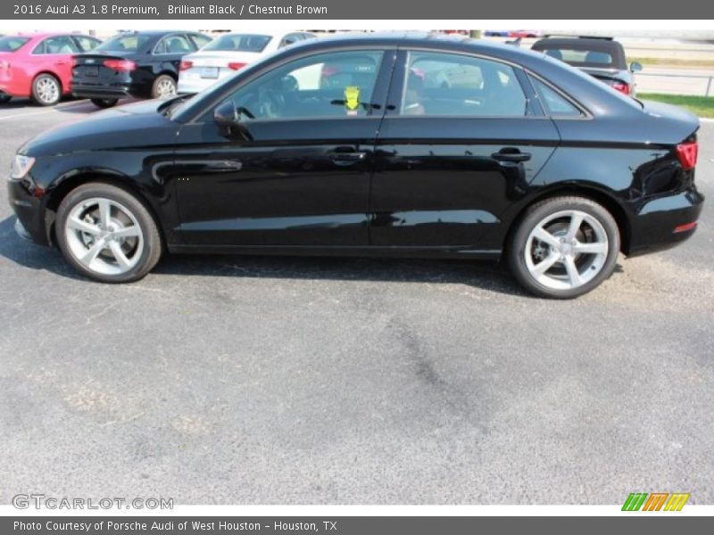 Brilliant Black / Chestnut Brown 2016 Audi A3 1.8 Premium