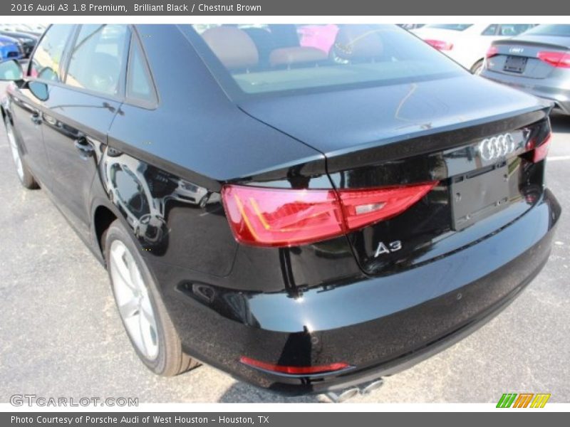 Brilliant Black / Chestnut Brown 2016 Audi A3 1.8 Premium