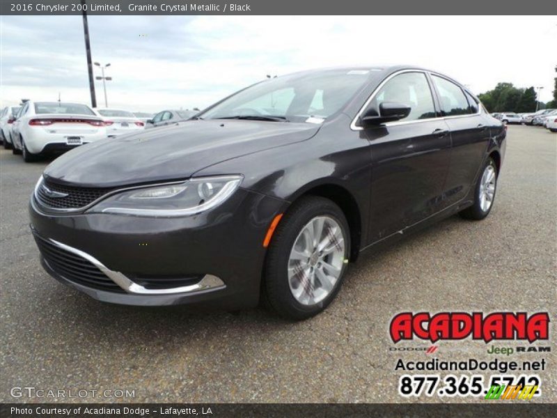 Granite Crystal Metallic / Black 2016 Chrysler 200 Limited