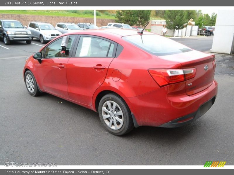 Signal Red / Beige 2013 Kia Rio LX Sedan